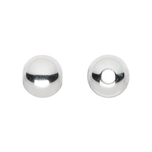 Bead 1pkg10 sterling silver, 12mm round