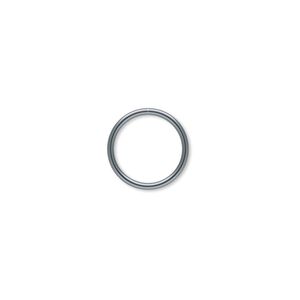Jump ring 1pkg100 gunmetal-plated, 12mm round, 18 gauge / 10mm inside diameter / brass