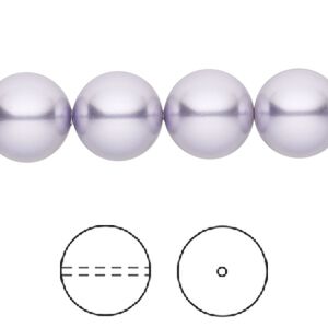 Pearl 10pk lavender, Crystal Passions&reg; 12mm round 5810