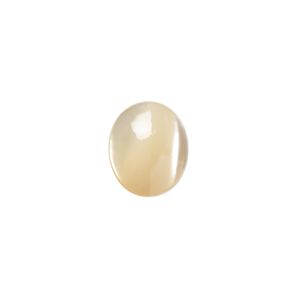 Cabochon, mother-of-pearl shell (natural), 12x10mm calibrated oval. Sold per pkg of 4.
