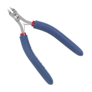 Pliers, Tronex&reg;, P747A oblique flat-nose, steel and rubber, red and blue, 5-5/8 inches. Sold individually.