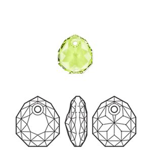 Drop 1pk citrus green, Crystal Passions&reg; 11.5x10mm pendant majestic 6436
