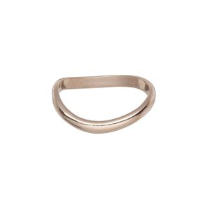 Ring, Create Compliments&reg;, rose gold-plated sterling silver, 4mm wide concaved, size 9. Sold individually.
