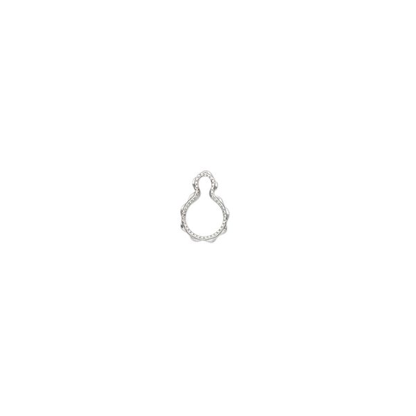Drop, Wrap-Tite&reg;, sterling silver, 4mm fancy round setting. Sold per pkg of 2. image number 0