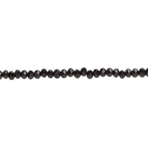 Bead 1pk 48 facets black, Celestial Crystal&reg; 2.5x2mm rondelle 8 inch