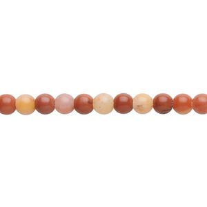 Colonial jasper 1pkg1, round bead natural 15.5-16 inch 4mm