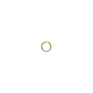 Jump ring 1pkg500 gold-plated, 5mm round, 20 gauge / 3.4mm inside diameter / brass