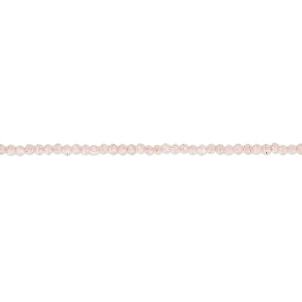 Pink flake moonstone 1pkg1, faceted round bead natural B grade, 15.5-16 inch 1.5mm image number 0