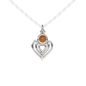 Drop 1pkg1, antiqued sterling silver and carnelian, 14x11mm heart