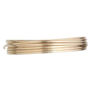 Wire, 12Kt gold-filled, half-hard, half-round, 16 gauge. Sold per pkg of 5 feet.