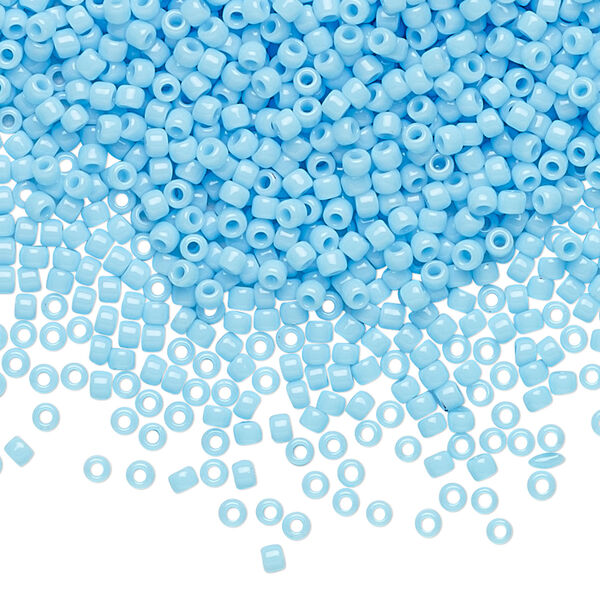 Seed bead, TOHO BEADS&reg;, glass, pkg/250g, #11 round, opaque turquoise blue (TR-11-43). image number 0
