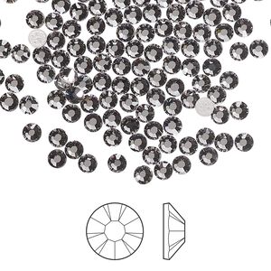 Flat back 1pkg1440, lilac ash foil back Preciosa MAXIMA Czech crystal hotfix rhinestone, 3-3.2mm chaton rose round SS12