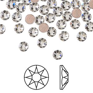 Flat back 144pk crystal foil back, Crystal Passions&reg; hotfix rhinestone 4.6-4.8mm rose round SS20 2078HF