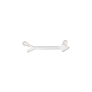 Link, sterling silver, 21x4.5mm single-sided arrow. Sold individually.