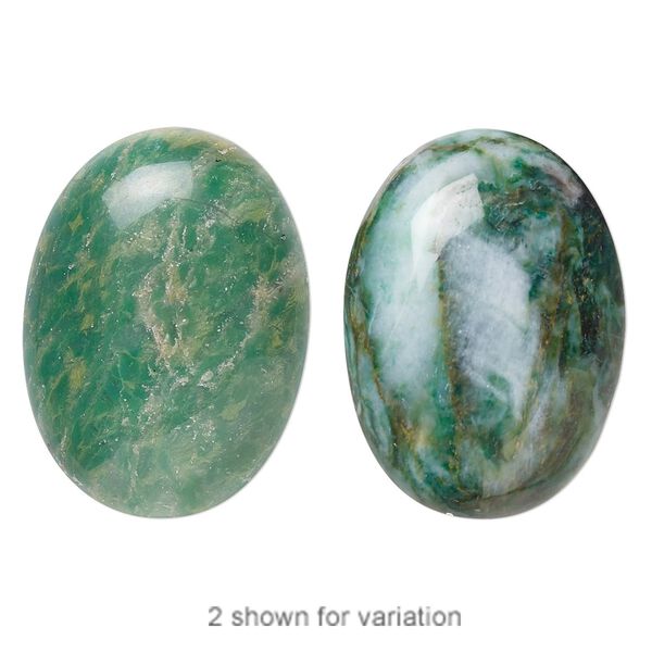 African "jade" 1pkg1, calibrated oval cab natural 30x22mm image number 0