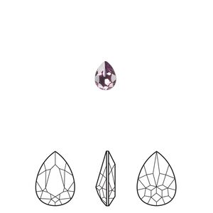 Fancy stone 24pk iris foil back, Crystal Passions&reg; 6x4mm pear 4320
