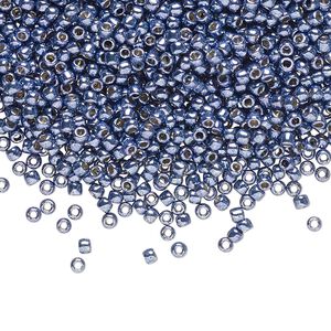 Seed bead, TOHO BEADS&reg;, glass, pkg/250g, #11 round, opaque metallic PermaFinish polaris (TR-11-PF567).