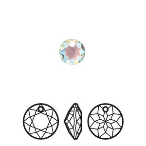 Drop 72pk crystal shimmer, Swarovski&reg; 8mm pendant classic cut 6430