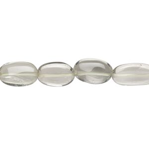 Green quartz 1pkg1, hand-cut puffed oval bead 14 inch 10x6mm-13x8mm