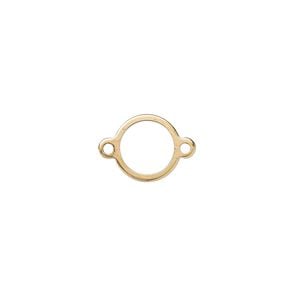 Link, gold-plated brass, 10mm open round. Sold per pkg of 20.