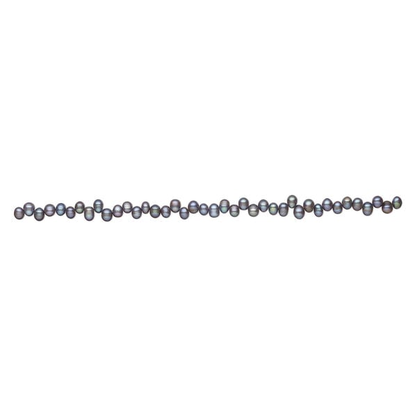 Freshwater pearl 1pkg1, top-drilled rice, 15.5-16 inch blue peacock 6x5mm-9x7mm cultured image number 1
