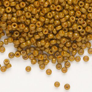 Seed bead, Miyuki, glass, pkg/250g, #8 rocaille, Duracoat&reg; opaque outside dyed sienna, (RR-4459).