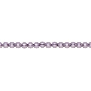 Pearl 100pk light amethyst pearl, Crystal Passions&reg; 3mm round 5810