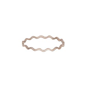 Ring, Create Compliments&reg;, rose gold-plated sterling silver, 2mm wide textured wavy, size 9. Sold individually.