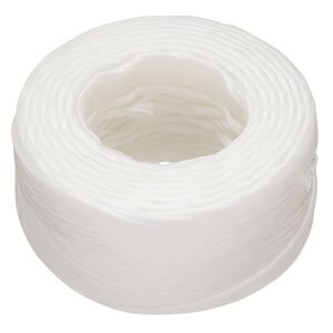 Thread, Hemptique&reg;, polyester, pkg/25 yards, white, 1mm smooth.