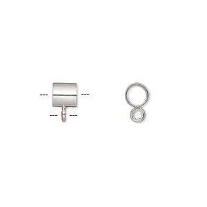 Bead 1pkg1 sterling silver, 5mm tube / open loop, Dione&reg;