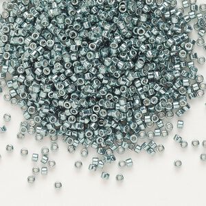 Seed bead, Delica&reg; 1pkg50g glass, #11 round, opaque galvanized peacock / outside dyed (DB-0432)