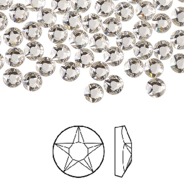 Flat back 1440pk crystal foil back, Swarovski&reg; 4.6-4.8mm round SS20 2100 image number 0