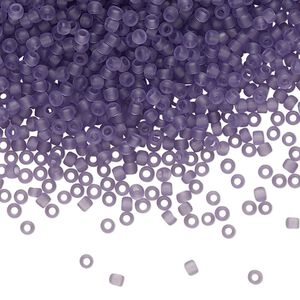 Seed bead, TOHO BEADS&reg;, glass, pkg/250g, #11 round, translucent frosted sugar plum (TR-11-19F).