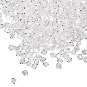 Bead 144pk crystal argent flare, Preciosa Czech crystal 3mm bicone
