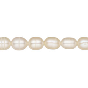 Pearl, cultured freshwater, peach, 5-7mm rice, D grade. Sold per 15.5" to 16" strand.