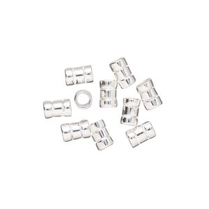 Crimp 1pkg10 sterling silver, 6x4mm round tube / 2.5mm inside diameter