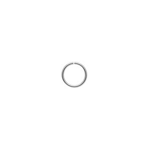 Jump ring 1pkg50 sterling silver, 7.5mm round, 22 gauge / 5.9mm inside diameter
