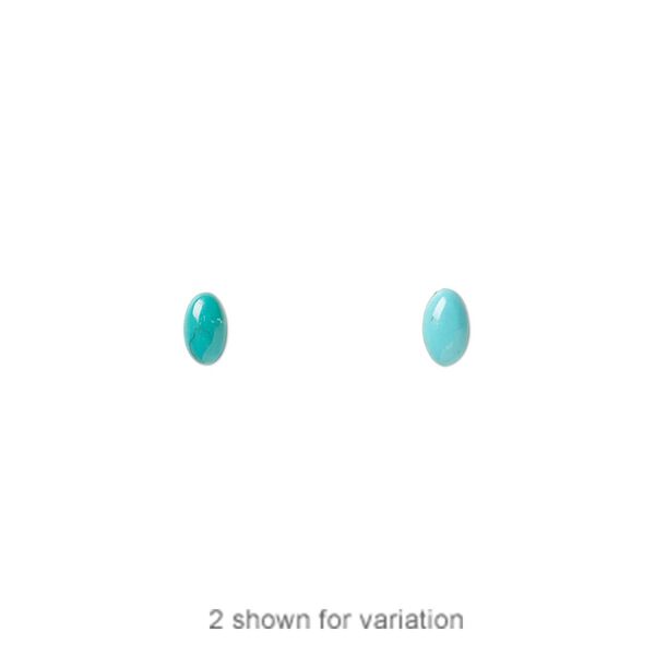 Turquoise 1pkg8, calibrated oval cab 5x3mm image number 0