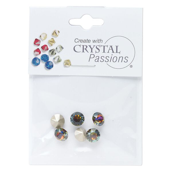 Chaton 6pk crystal volcano foil back, Crystal Passions&reg; 7.07-7.27mm round SS34 1088 image number 0