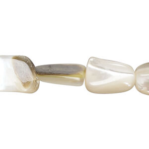 Black lip / gold lip / mother-of-pearl shell 1pkg1, nugget bead 15 inch large to extra-large