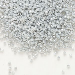 Seed bead, Delica&reg;, glass, pkg/7.5g, #11 round, opaque gold luster grey (DB-0252).