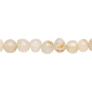 Bead, carnelian (dyed / heated), light, small to medium pebble, Mohs hardness 6-1/2 to 7. Sold per 13-inch strand.