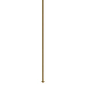 Head pin 1pkg500 gold-plated, 4 inch, 21 gauge brass antique