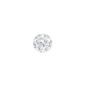 Drop, cubic zirconia, clear, 10mm hand-faceted round, Mohs hardness 8-1/2. Sold per pkg of 6.