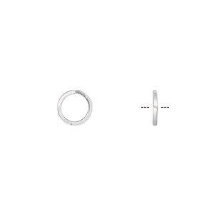 Jump ring 1pkg50 sterling silver, 7mm round / square wire, 20 gauge / 5.5mm inside diameter