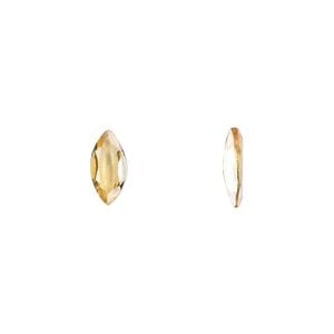 Citrine 1pkg1, hand-cut faceted marquise gem 10x5mm