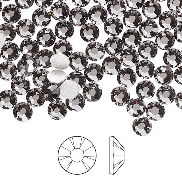 Flat back 1pkg1440, lilac ash foil back Preciosa MAXIMA Czech crystal hotfix rhinestone, 4.6-4.8mm chaton rose round SS20 image number 0