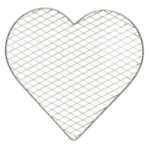 Wire frame, steel, 7-1/2 x 7-1/4 inch heart. Sold individually.