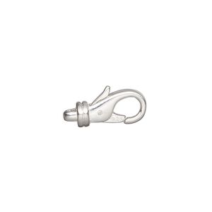 Clasp lobster claw 1pkg1 sterling silver, 15x8mm, 1-strand
