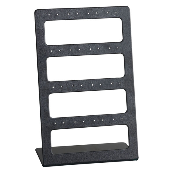 Display, earring, Lucite&reg;, opaque black, 6-1/2 x 4 x 2 inches. Sold individually. image number 0
